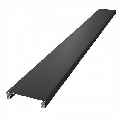 Ламель Металлопланкен ОСНОВА 100мм на 20мм RAL8019 Темный Шоколад