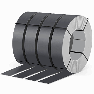 Штрипс лента стальная 0.45мм полиэстер RAL 7024 Серый Графит ширина 113-1250мм