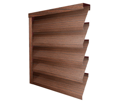 Ламель усиленная ЭКО-Z-US цвет под дерево Бордовый Венге SteelArt двусторонняя