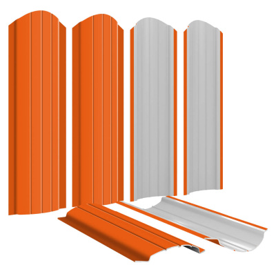 Штакетник Полукруглый RAL 2004 Апельсин для забора